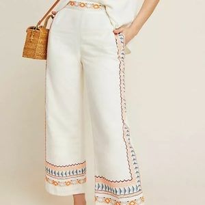 NWOT Anthropologie island linen embroidered 6